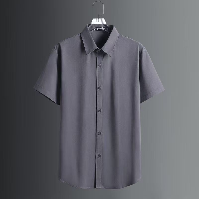 Brand new black ice silk short-sleeved shirt