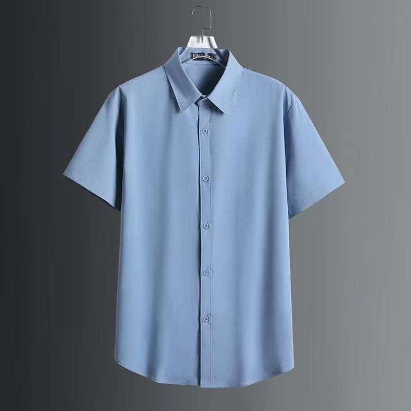 Brand new black ice silk short-sleeved shirt