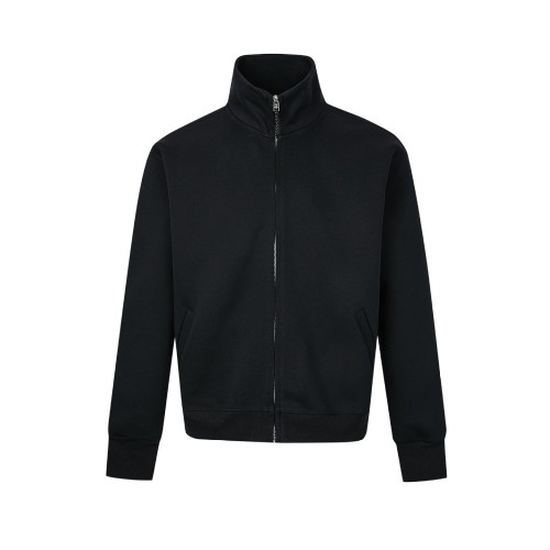 Milk silk stand collar zipper sweatshirt jacket top