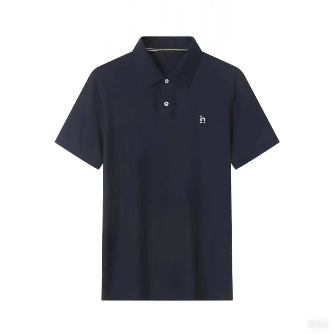 Lapel short sleeves, simple design, casual menswear, solid color tops