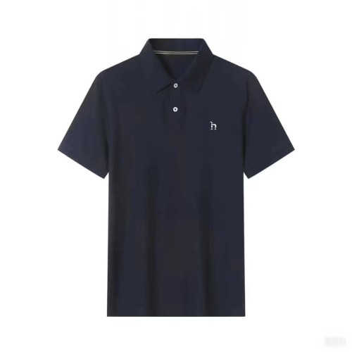 Lapel short sleeves, simple design, casual menswear, solid color tops