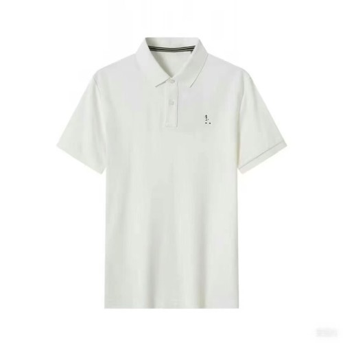 Lapel short sleeves, simple design, casual menswear, solid color tops