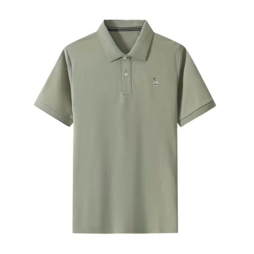 Lapel short sleeves, simple design, casual menswear, solid color tops