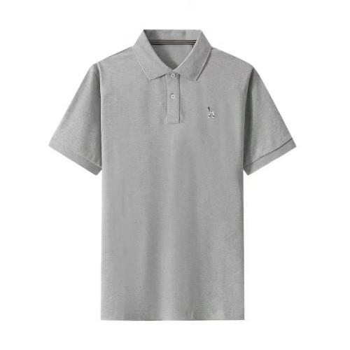 Lapel short sleeves, simple design, casual menswear, solid color tops